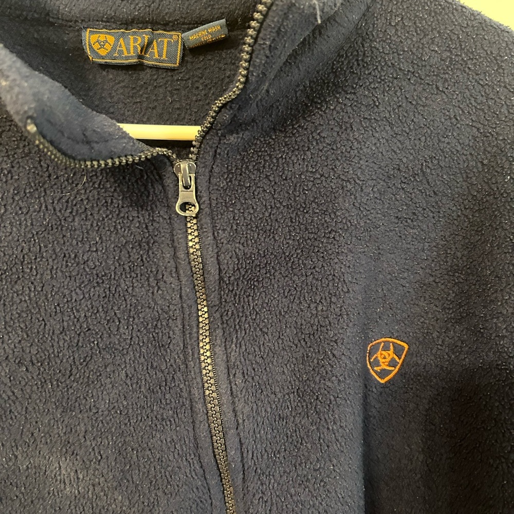 Ariat Quarter Zip Fleece in Navy Mens Large